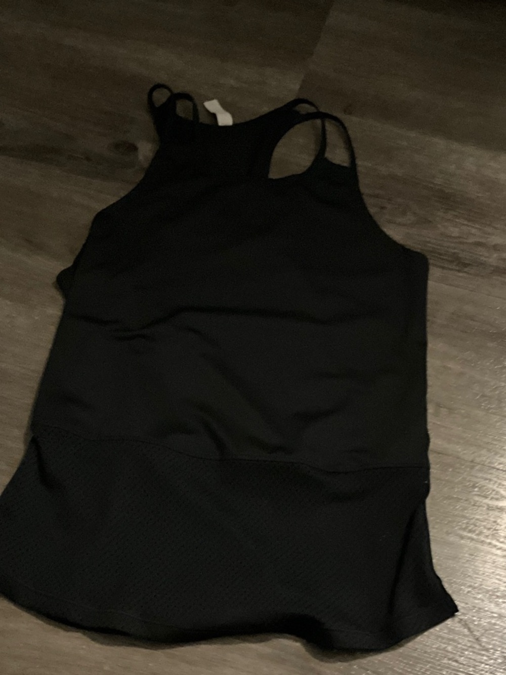 Black Sleeveless Athletic Tank Top